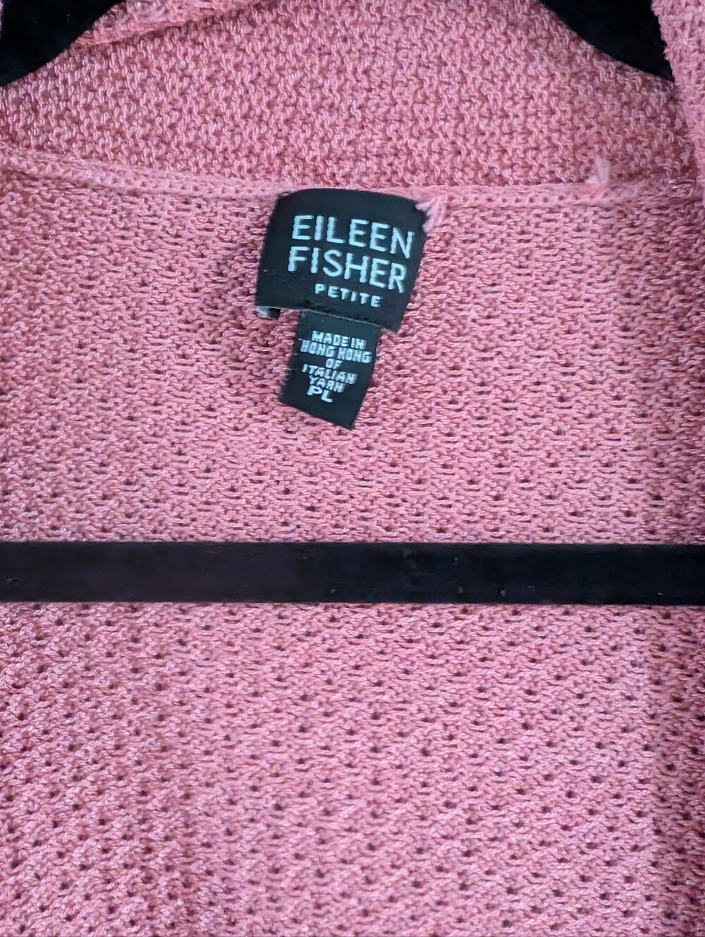 Eileen Fisher Dusty Rose Open-Front Knit Cardigan - Picture 2 of 4